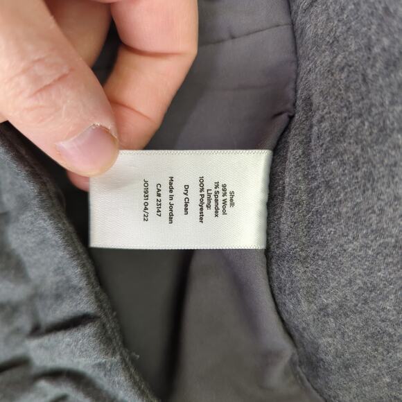 Talbots Wool Stretch Trouser Pants Dress Pants Women's 4 Gray Woven Italy Lined - Picture 9 of 9